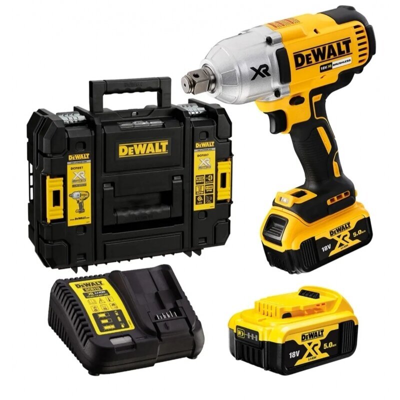Akumuliatorinis smūginis veržliasukis DeWALT DCF897P2, 18V 3/4" (2x5.0 Ah) Akumuliatorinis smūginis veržliasukis DeWALT DCF897P2, 18V 3/4" (2x5.0 Ah)