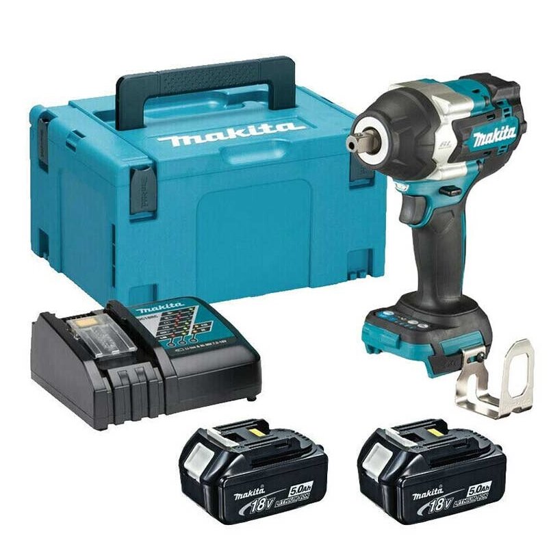 Akumuliatorinis smūginis veržliasukis MAKITA DTW701RTJ, 18V, 1/2", 700/1000 Nm