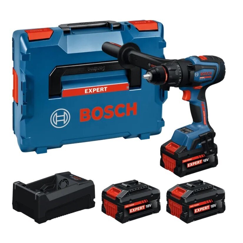 Akumuliatorinis smūginis gręžtuvas Bosch EXSB18V-150, 2x8EXBA,1x5.5 EXBA, GAL 12V/18V-80, LB 06019R3202