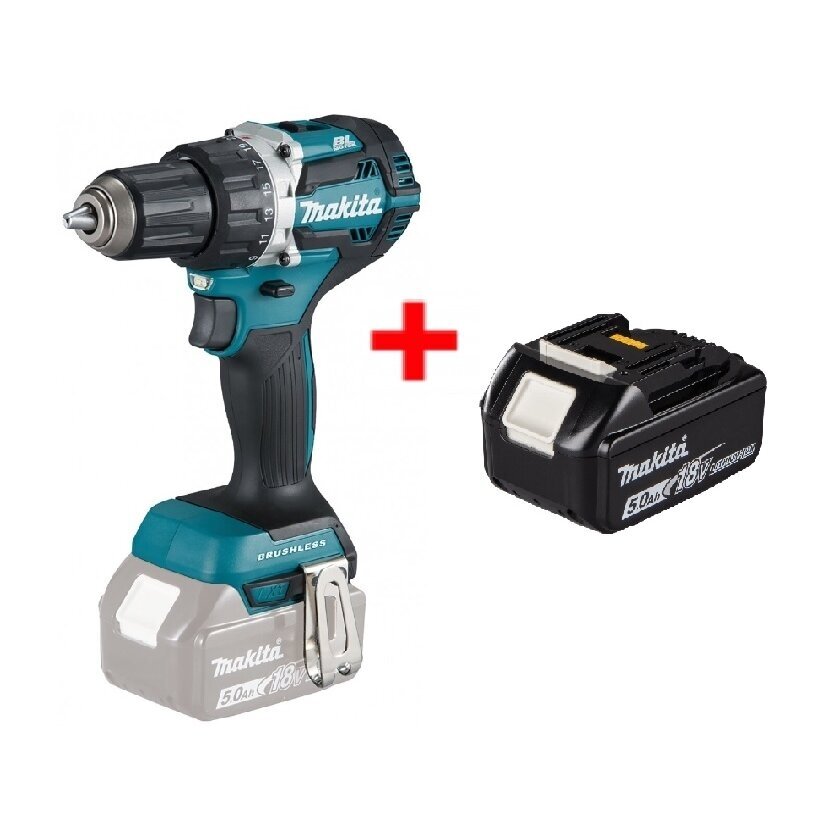 Akumuliatorinis suktuvas-gręžtuvas Makita DDF484Z + 5,0Ah, 18V, (be krov.) Akumuliatorinis suktuvas-gręžtuvas Makita DDF484Z + 5,0Ah, 18V, (be krov.)