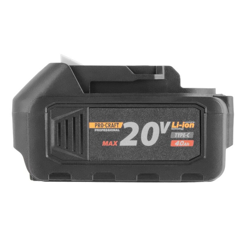Akumuliatorius ProCraft 20/4C, 20V Li-ion, 4Ah (USB type C) 5