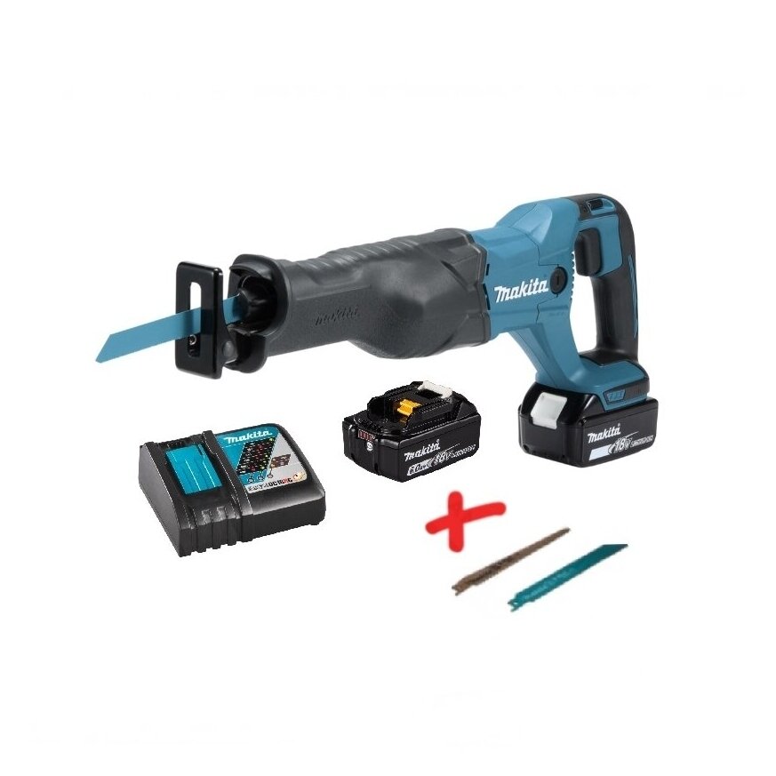 Akumuliatorinis tiesinis pjūklas Makita DJR186RGE, 18V, 2x6,0Ah Akumuliatorinis tiesinis pjūklas Makita DJR186RGE, 18V, 2x6,0Ah