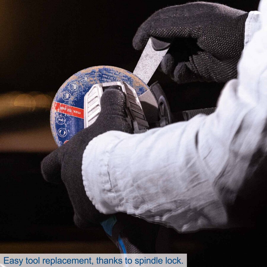 Akum. kampinis šlifuoklis C-AG125-X, carcass, Scheppach 3