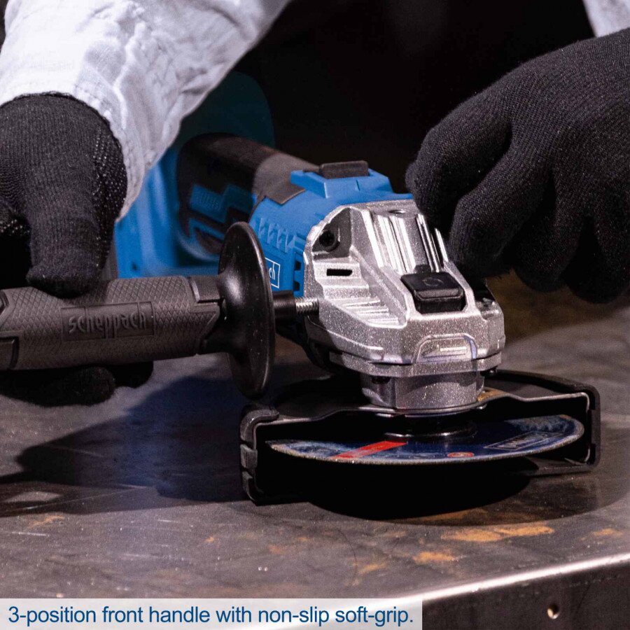 Akum. kampinis šlifuoklis C-AG125-X, carcass, Scheppach 5