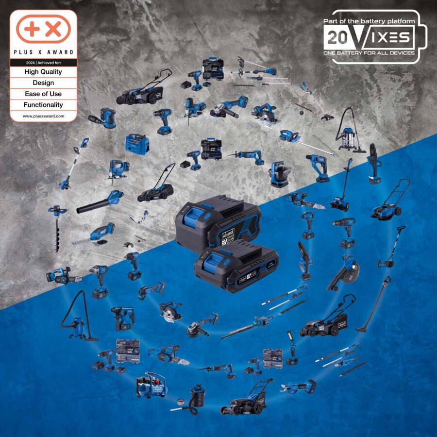 Akum. kampinis šlifuoklis C-AG125-X Set L, Scheppach 3