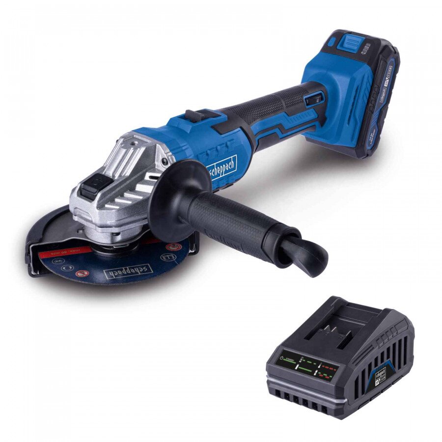 Akum. kampinis šlifuoklis C-AG125-X Set L, Scheppach