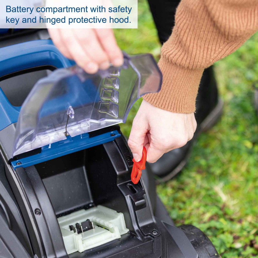 Akumuliatorinė vejapjovė Scheppach BC-MP320-X, 20V, 32cm (be akum. ir krov.) 2 Akumuliatorinė vejapjovė Scheppach BC-MP320-X, 20V, 32cm (be akum. ir krov.) 2