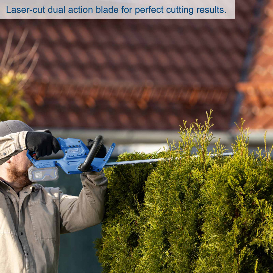 Akumuliatorinės gyvatvorių žirklės Scheppach C-HT570-X, 20 V, (be akum. ir krov.) 5 Akumuliatorinės gyvatvorių žirklės Scheppach C-HT570-X, 20 V, (be akum. ir krov.) 5