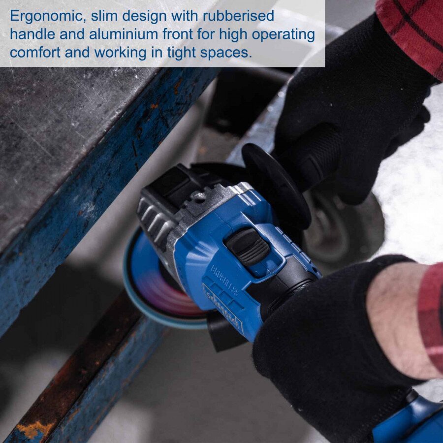 Akumuliatorinis kampinis šlifuoklis BC-AG125P-X, korpusas, Scheppach 4