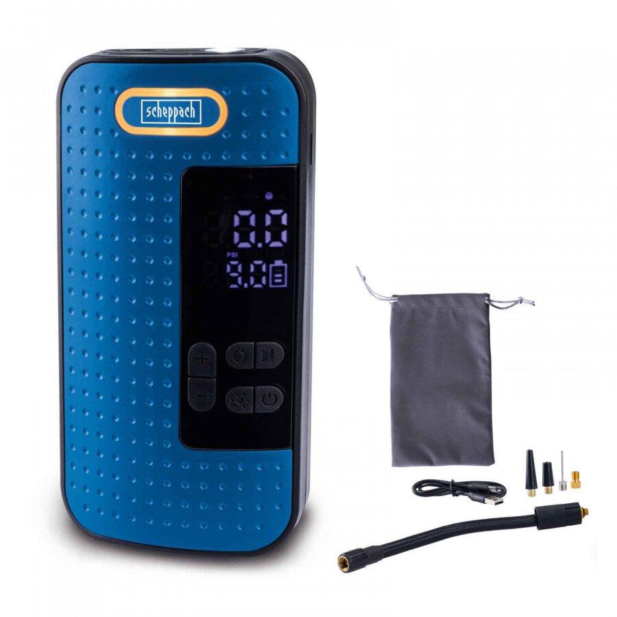 Akumuliatorinis rankinis kompresorius AC10/8V, Scheppach Akumuliatorinis rankinis kompresorius AC10/8V, Scheppach