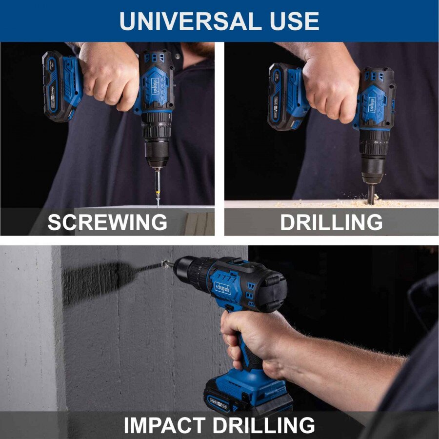Akumuliatorinis suktuvas/gręžtuvas BC-CD60-X 20V, set S (2Ah + charger), Scheppach 3