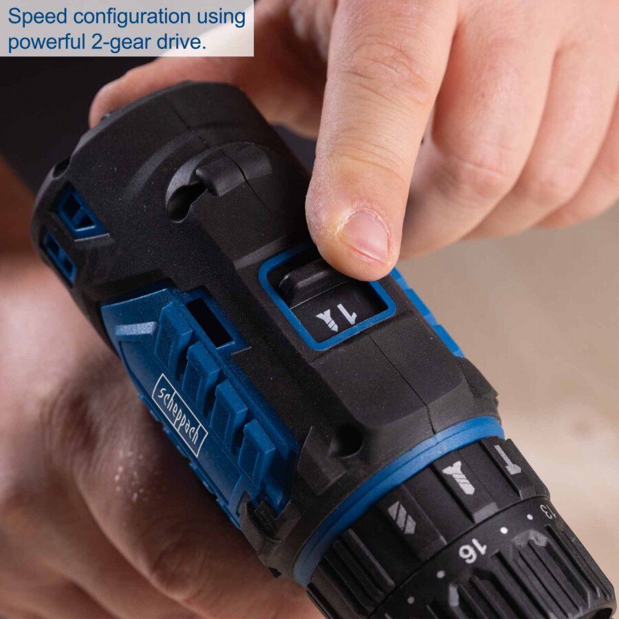 Akumuliatorinis suktuvas/gręžtuvas BC-CD60-X 20V, set S (2Ah + charger), Scheppach 6