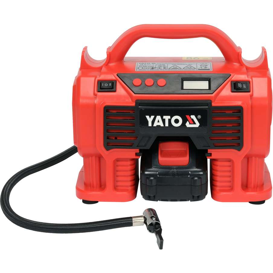 Akumuliatorinis kompresorius Yato,18 V, 1x3,0 Ah., 21 l / min, 11 bar 1 Akumuliatorinis kompresorius Yato,18 V, 1x3,0 Ah., 21 l / min, 11 bar 1