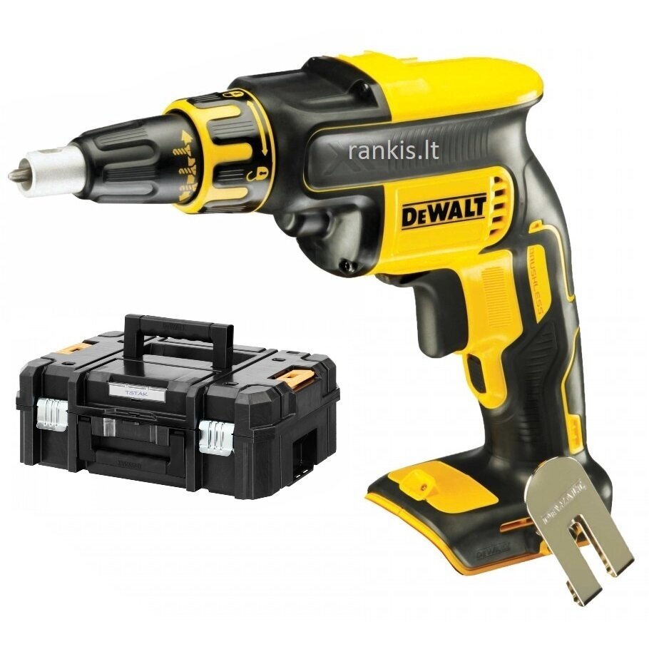 Akumuliatorinis gipskartonio suktuvas DeWalt DCF620NT-XJ, 18 V + lagaminas
