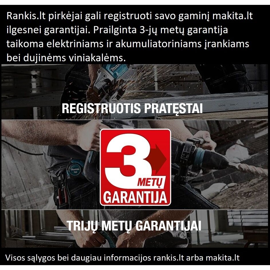 Originalus akumuliatorius Makita BL1860B 197422-4, 18V, 6.0Ah Li-ion 1 Originalus akumuliatorius Makita BL1860B 197422-4, 18V, 6.0Ah Li-ion 1