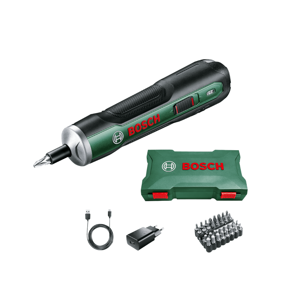 Akumuliatorinis atsuktuvas Bosch PushDrive, 3,6 V, 1,5 Ah Akumuliatorinis atsuktuvas Bosch PushDrive, 3,6 V, 1,5 Ah