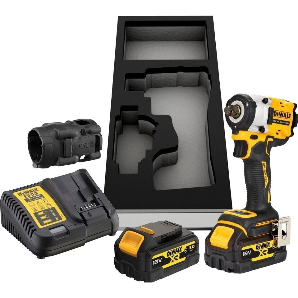 Akumuliatorinis smūginis veržliasukis DeWalt DCF921P2G-QW, 18 V, 2x5.0 Ah Akumuliatorinis smūginis veržliasukis DeWalt DCF921P2G-QW, 18 V, 2x5.0 Ah