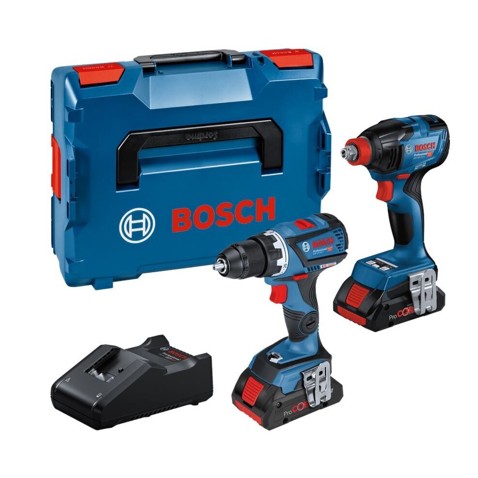 Akumuliatorinių įrankių rinkinys Bosch GDX 18V-210C +GSR 18V-60C, 18V, 2x4.0Ah Akumuliatorinių įrankių rinkinys Bosch GDX 18V-210C +GSR 18V-60C, 18V, 2x4.0Ah