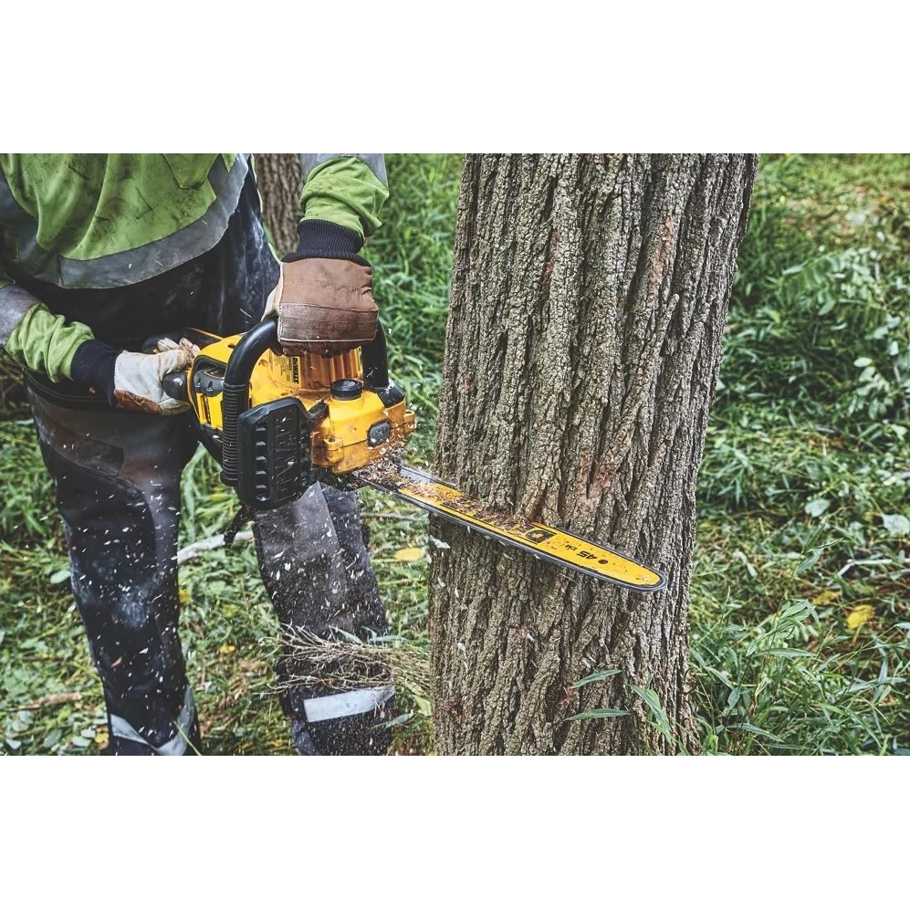 Akumuliatorinis grandininis pjūklas DeWalt DCMCS574N-XJ, 54 V, 45 cm, (be akum. ir krov.) 2 Akumuliatorinis grandininis pjūklas DeWalt DCMCS574N-XJ, 54 V, 45 cm, (be akum. ir krov.) 2