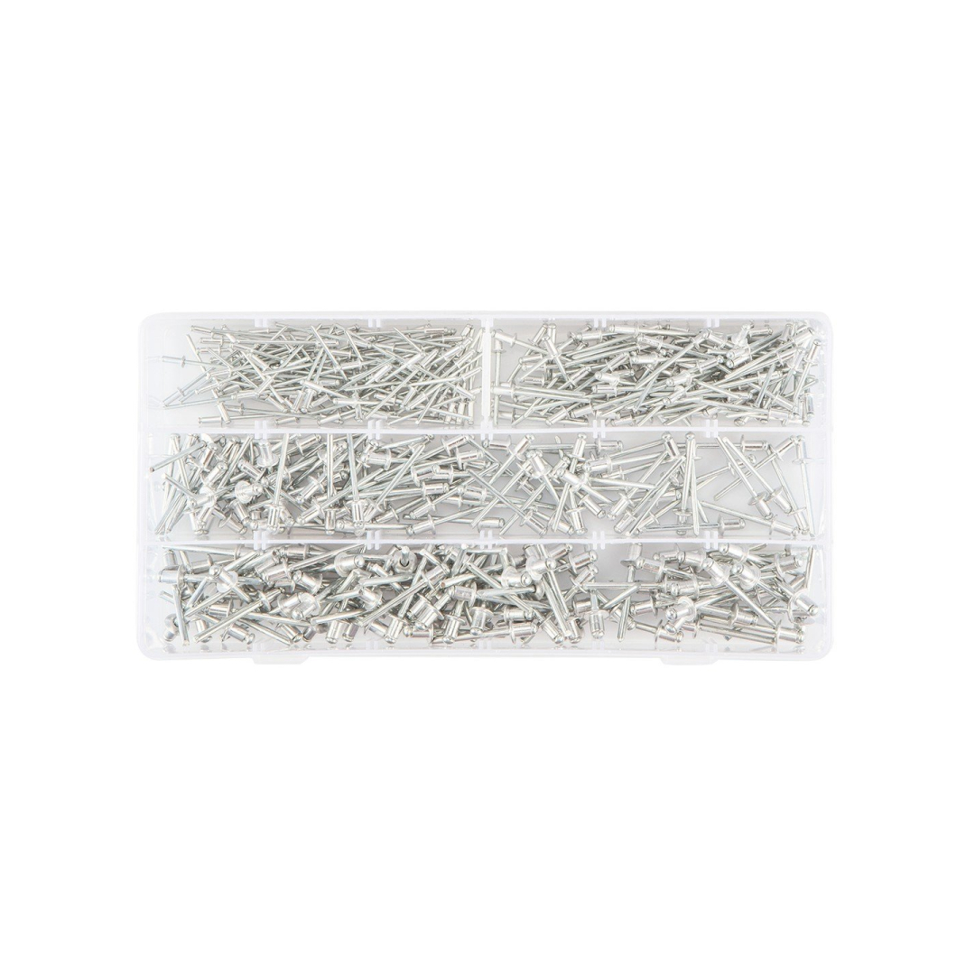 Aliuminio kniedės, 400 vnt. rinkinys Aliuminio kniedės, 400 vnt. rinkinys