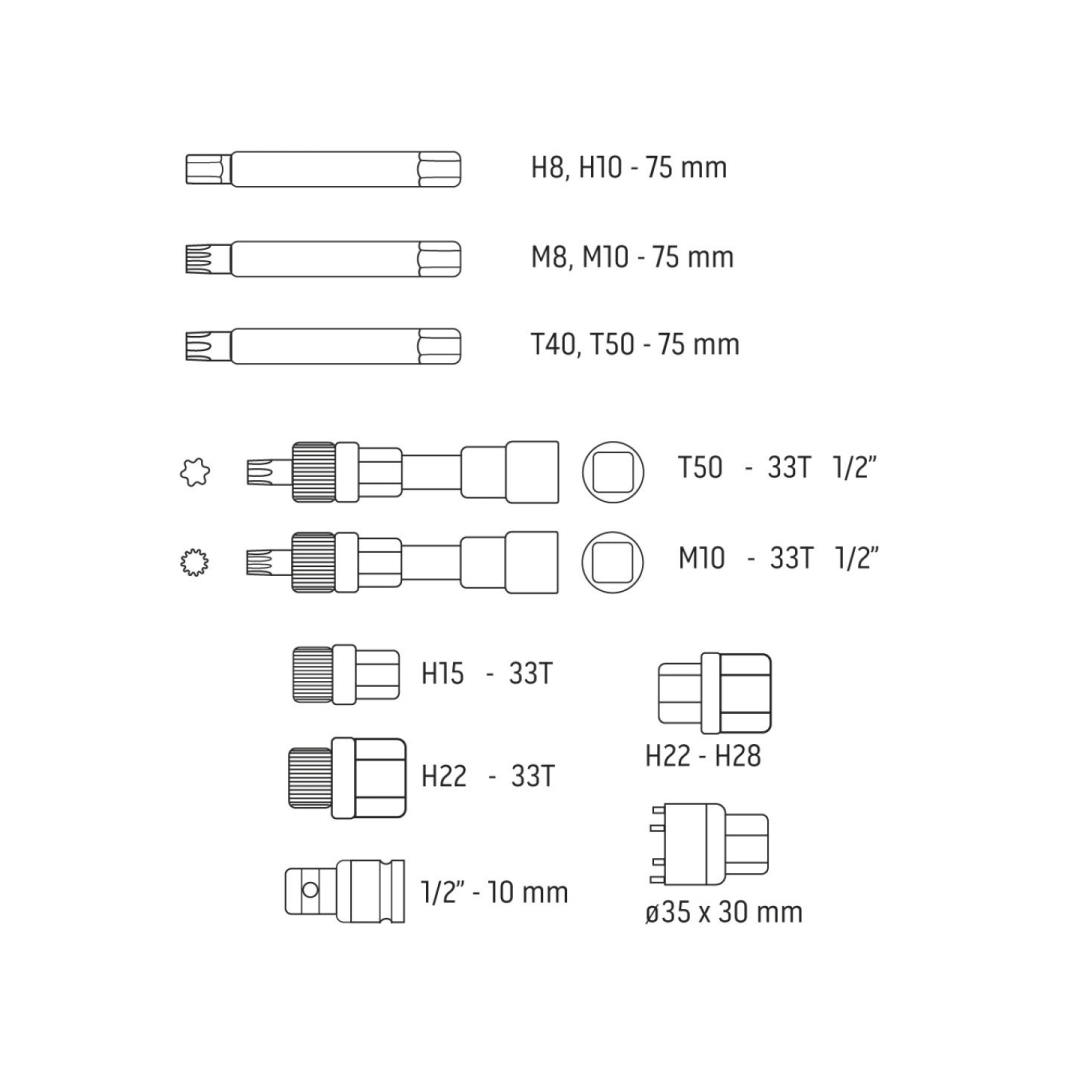 Alternatoriaus remonto rinkinys, 13 vnt. 8