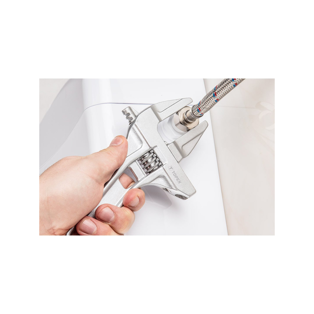 Aluminium adjustable wrench 200 mm, range 0-70 mm 3