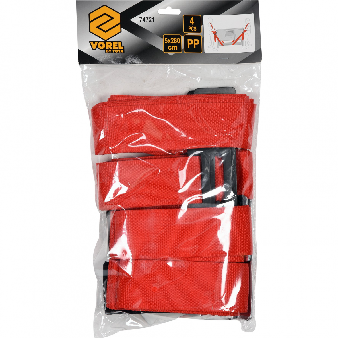 Baldų nešimo diržai Vorel, 5x280 cm, 4 vnt 4