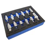 Alyvos išleidimo antgalių komplektas | 12,5 mm (1/2") | 12 vnt. (SK12M)