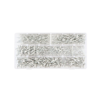 Aliuminio kniedės, 400 vnt. rinkinys