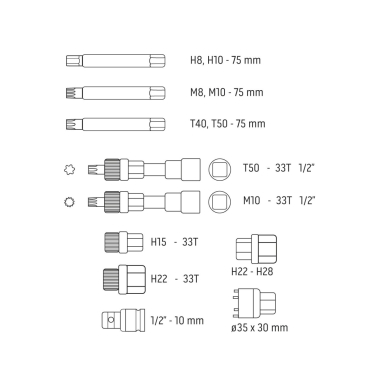 Alternatoriaus remonto rinkinys, 13 vnt. 8
