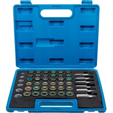 Alyvos nutekėjimo sriegio taisymo komplektas | 114 vnt. (123) Alyvos nutekėjimo sriegio taisymo komplektas | 114 vnt. (123)