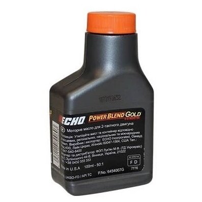 Alyva dvitakčiams varikliams Power Blend Gold 2T 100ml, ECHO Alyva dvitakčiams varikliams Power Blend Gold 2T 100ml, ECHO