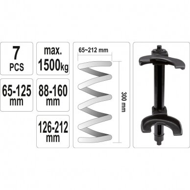 Amortizatorių spyruoklių suspaudėjai "McPherson" pakabai (YT-2536) 1 Amortizatorių spyruoklių suspaudėjai "McPherson" pakabai (YT-2536) 1