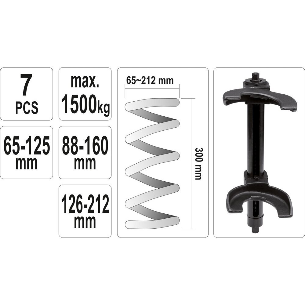 Amortizatorių spyruoklių suspaudėjai "McPherson" pakabai (YT-2536) 1 Amortizatorių spyruoklių suspaudėjai "McPherson" pakabai (YT-2536) 1