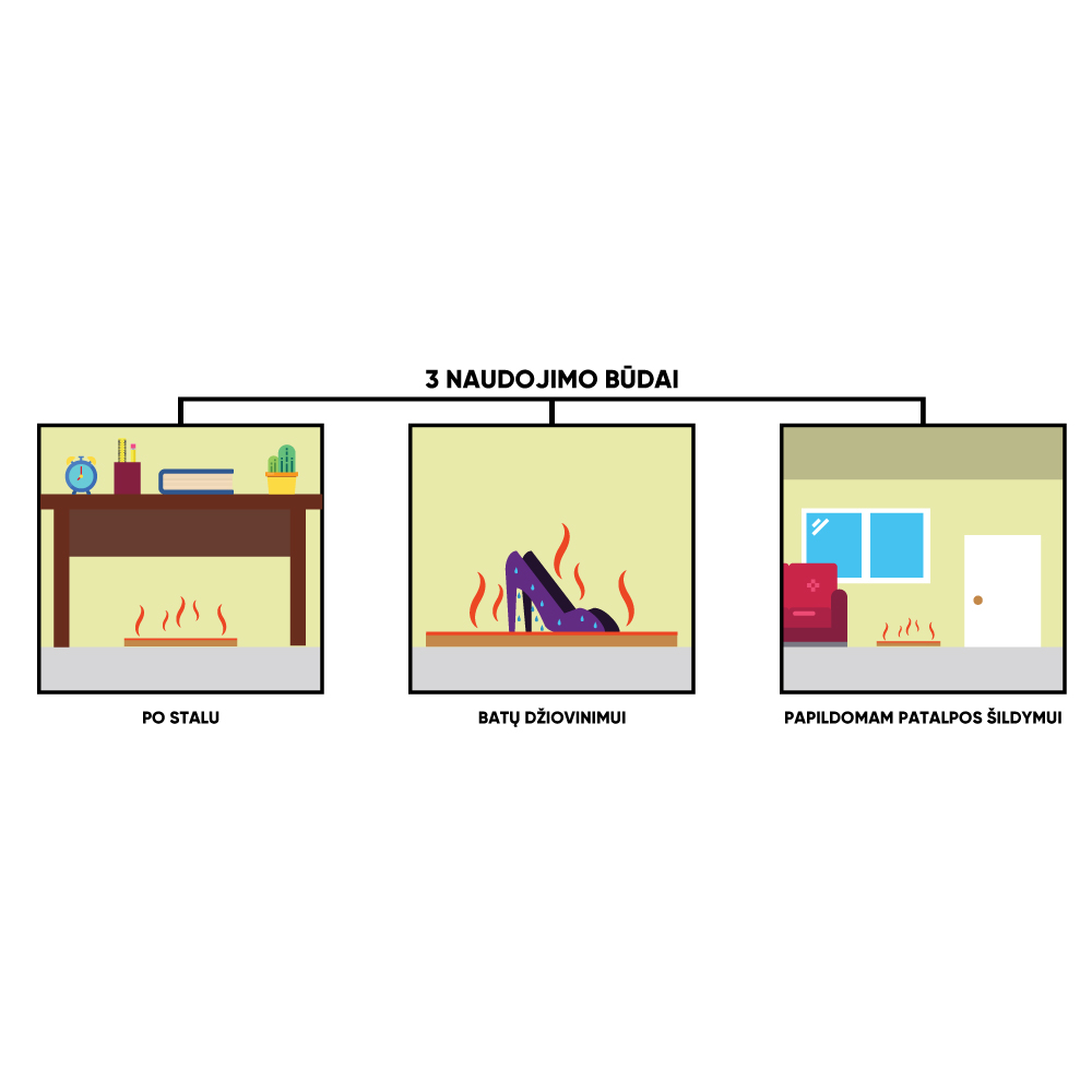 Postalinis kojų/pėdų šildytuvas MySo 5 Postalinis kojų/pėdų šildytuvas MySo 5