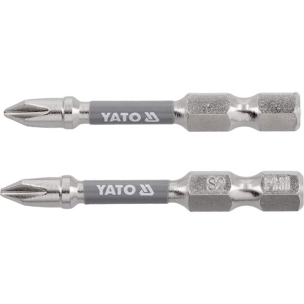 Antgaliai | 6,3 mm (1/4") | S2 Ni | kryžminiai PH1 | 50 mm | 2 vnt. (YT-78020) Antgaliai | 6,3 mm (1/4") | S2 Ni | kryžminiai PH1 | 50 mm | 2 vnt. (YT-78020)