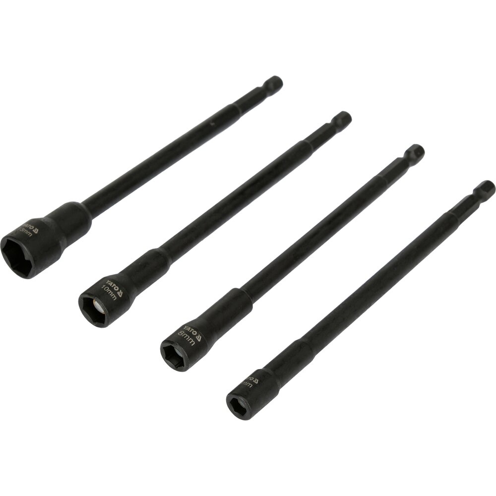 Antgaliai - galvutės magnetinės CR-V | 1/4" | 150 mm | 4 vnt | 6-13 mm (YT-04642)