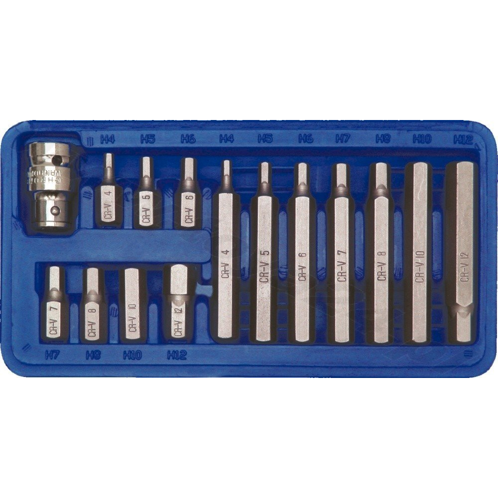 Antgalių rinkinys | Hex šešiakampiai | 15 vnt. (66720) Antgalių rinkinys | Hex šešiakampiai | 15 vnt. (66720)