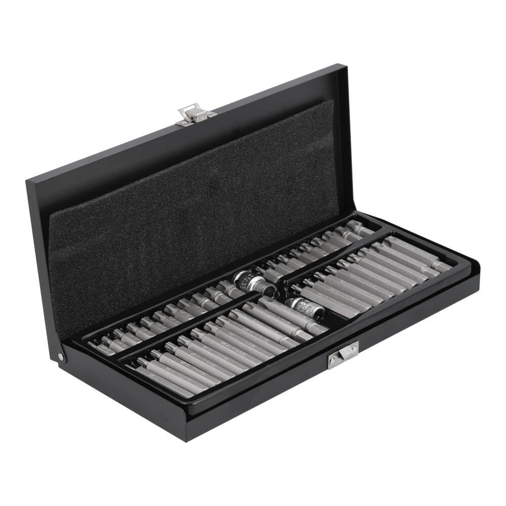 Antgalių rinkinys | Ribe / T-Star (Torx) su skyle | 42 vnt (YT-0420) Antgalių rinkinys | Ribe / T-Star (Torx) su skyle | 42 vnt (YT-0420)