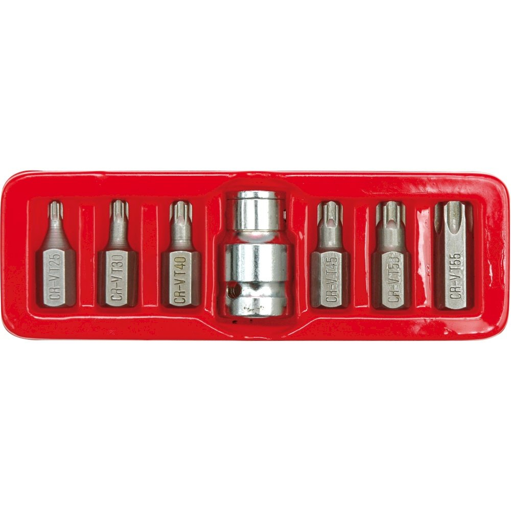 Antgalių rinkinys TORX, 7 dalių, 30mm ilgio  (66570)