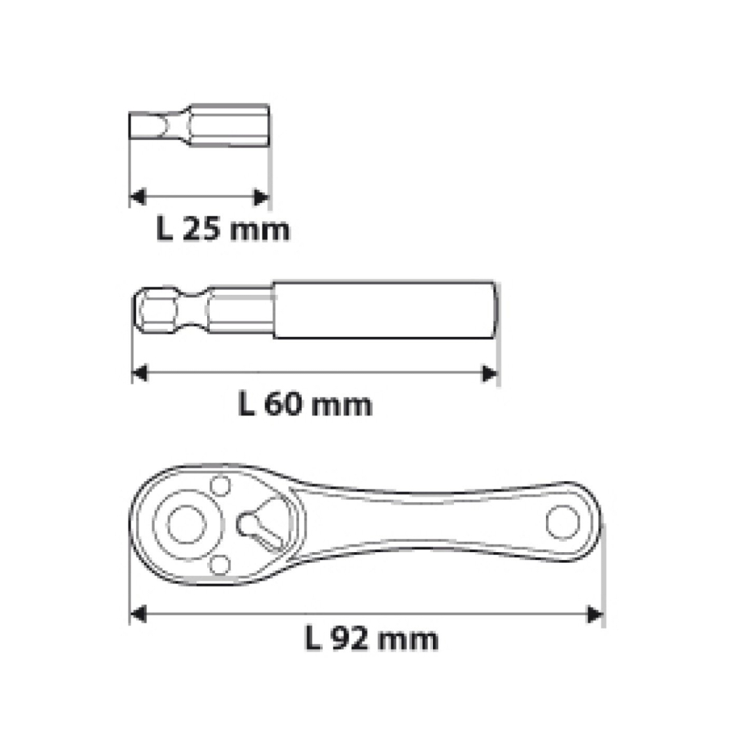 Antgaliai atsuktuvui, komplekte 38 vnt. 8