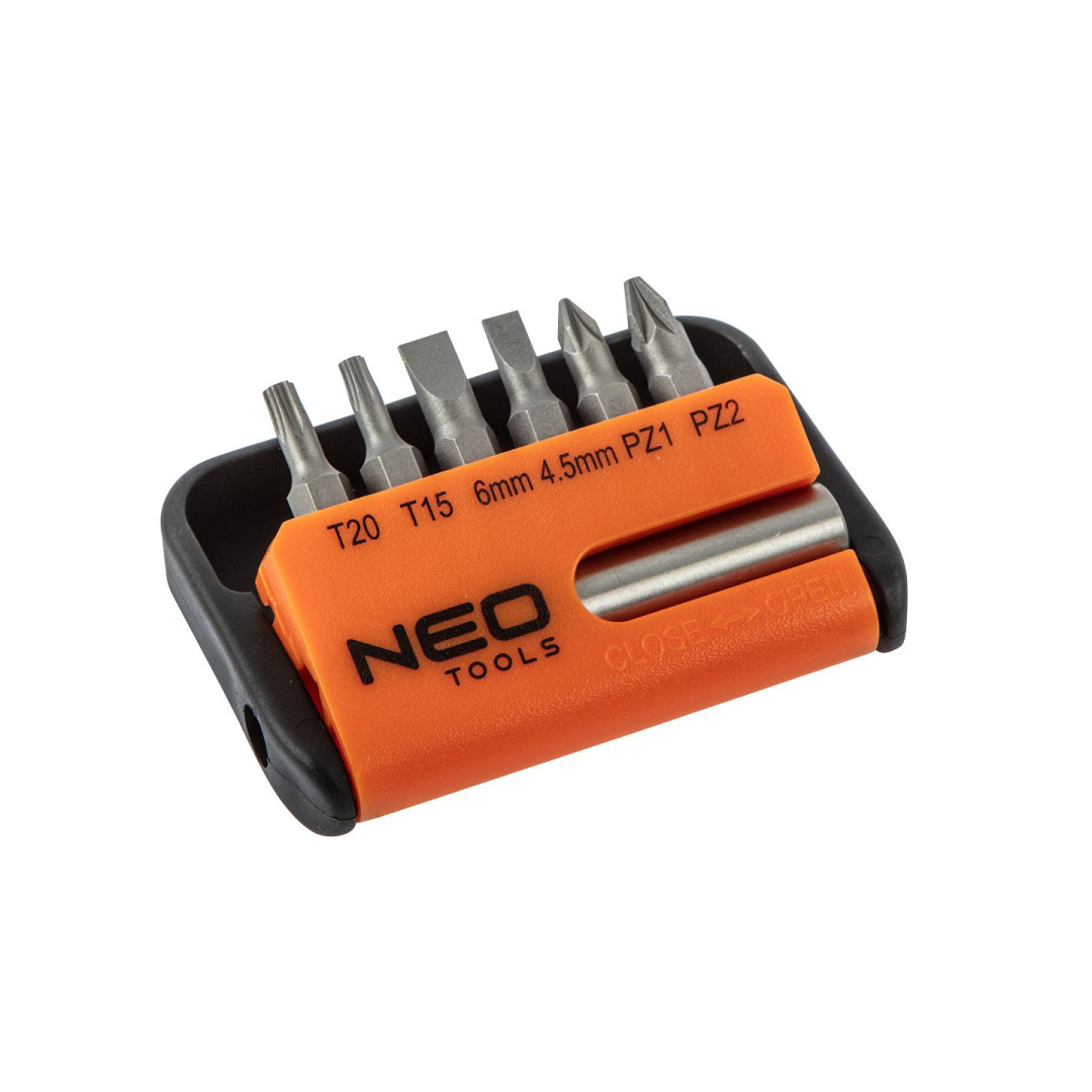 Antgaliai atsuktuvui, komplekte 6 vnt., su griebtu 6 Antgaliai atsuktuvui, komplekte 6 vnt., su griebtu 6