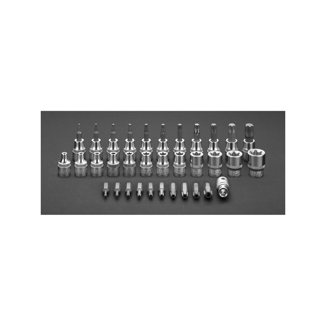 Antgaliai ir galvutėss TORX, komplekte 34 vnt., 1 Antgaliai ir galvutėss TORX, komplekte 34 vnt., 1