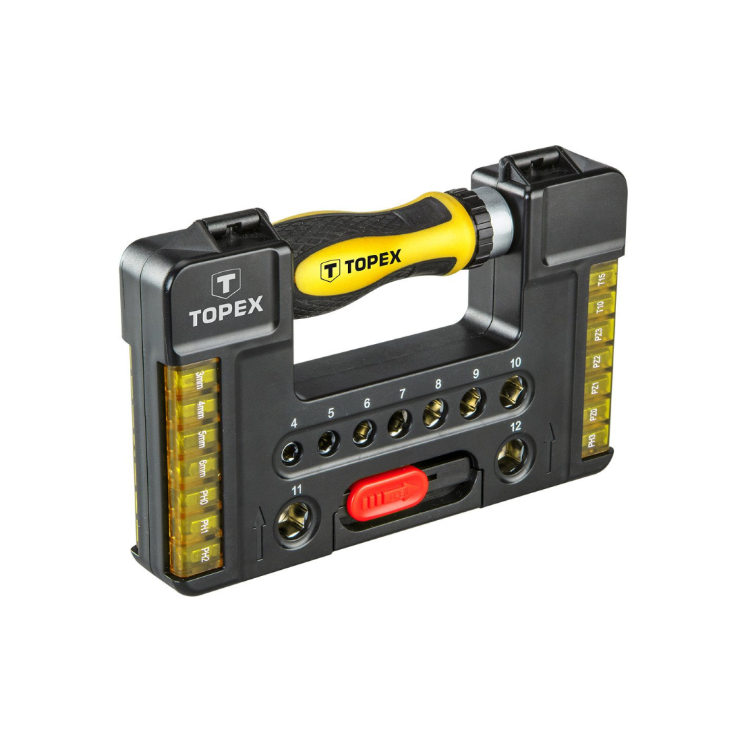 Antgaliai keičiami su laikikliu 38 vnt. Topex 4