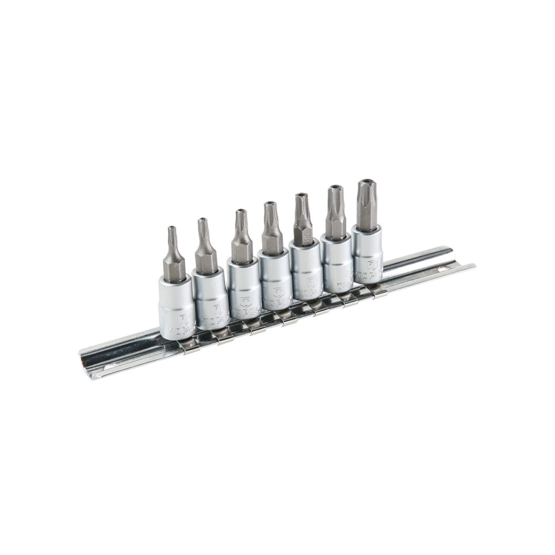 Antgaliai su galvute Torx  ir ertme T10-T40, 1/4"