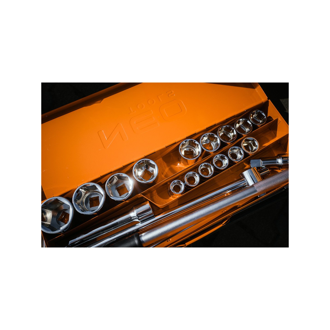 Antgalių komplektas 3/4", 21 vnt. 19-50mm, 2