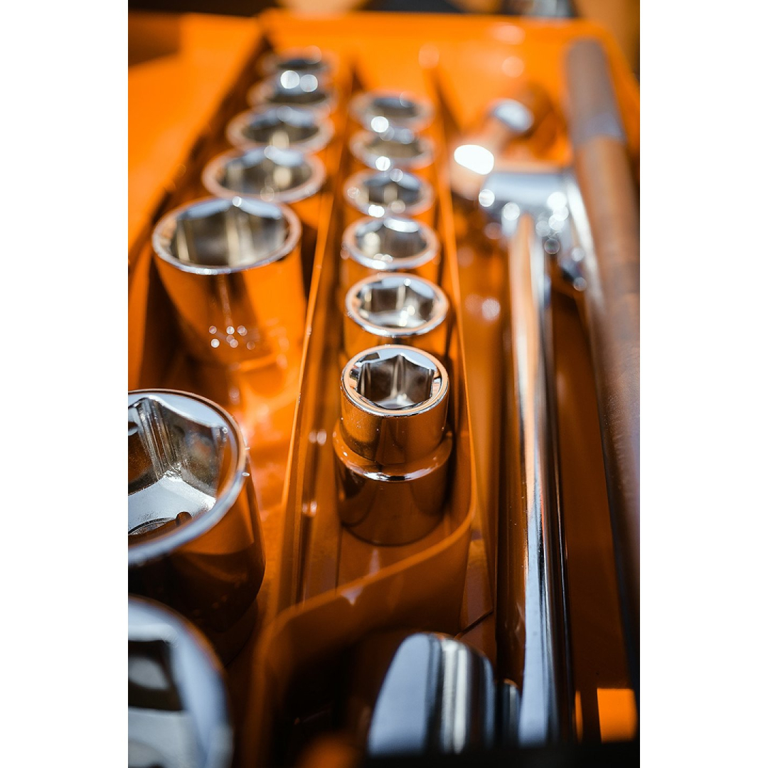 Antgalių komplektas 3/4", 21 vnt. 19-50mm, 3