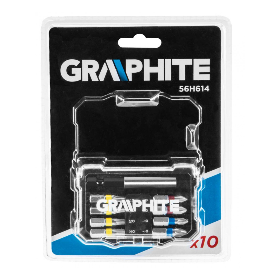 Antgalių rinkinys 10 vnt. Graphite 1 Antgalių rinkinys 10 vnt. Graphite 1