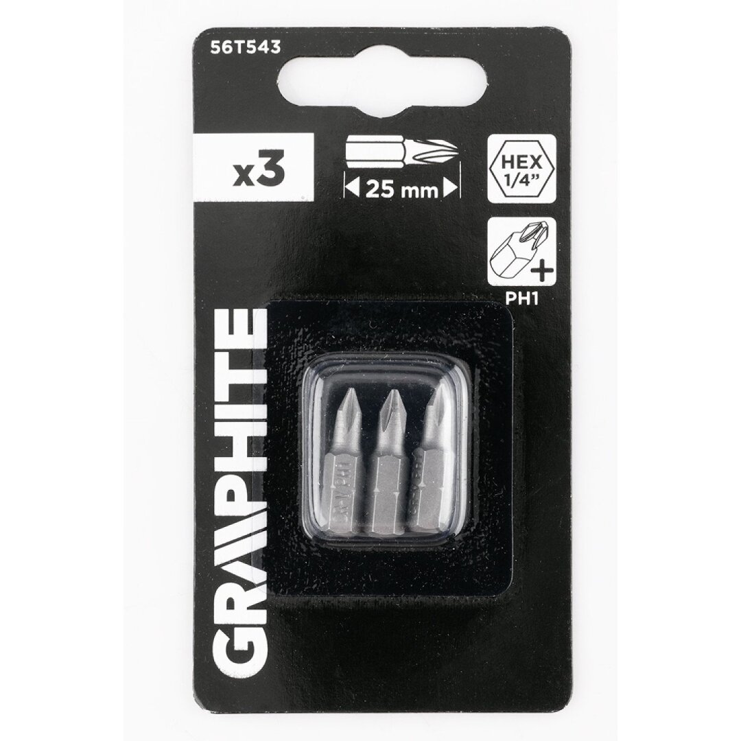 Antgaliukai - bitai PH1 x 25 mm, 3 vnt 1