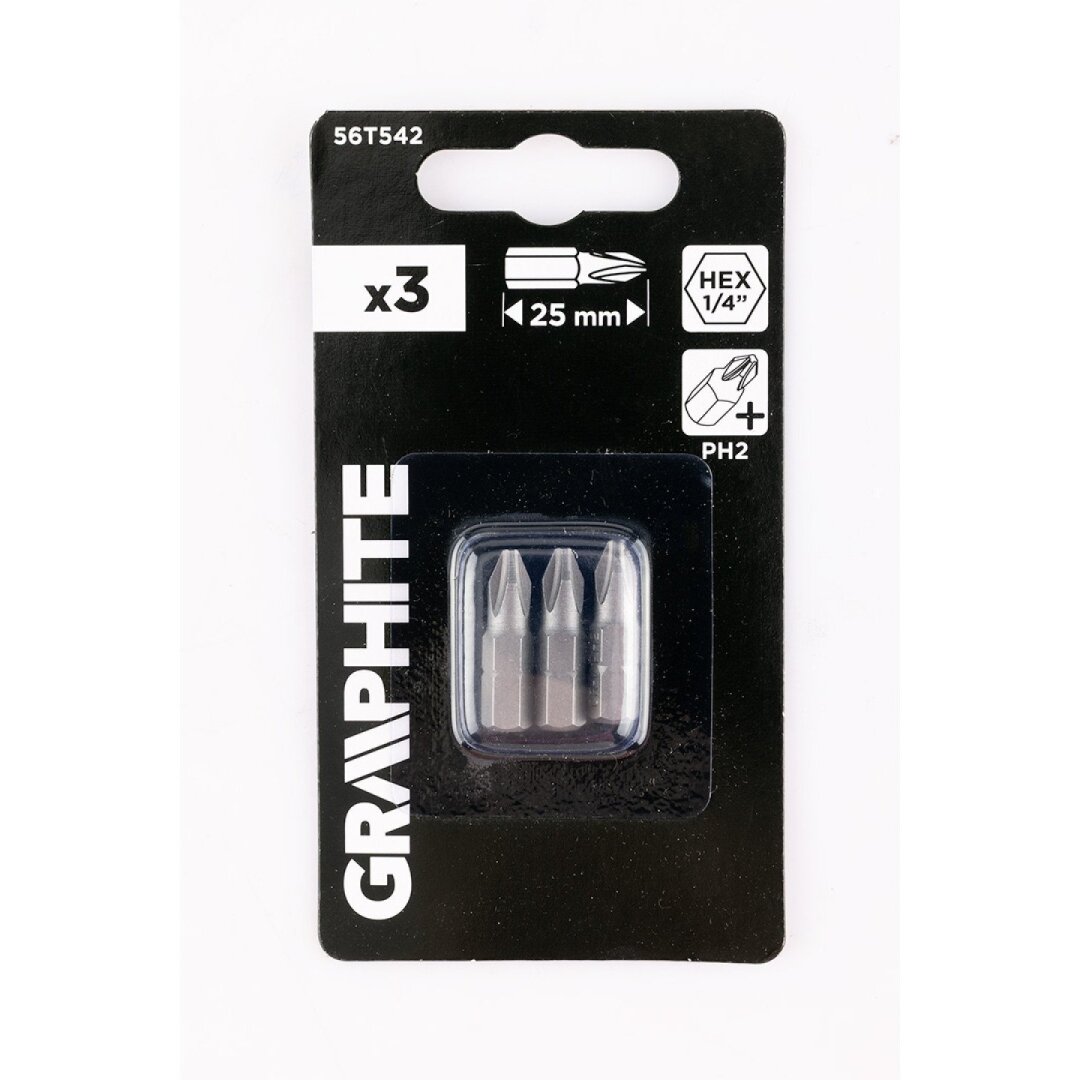 Antgaliukai - bitai PH2 x 25 mm, 3 vnt 1
